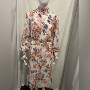 Nanette 8 Rose Floral Midi Dress Flowy Boho Garden Tea Party Cottagecore Whimsy